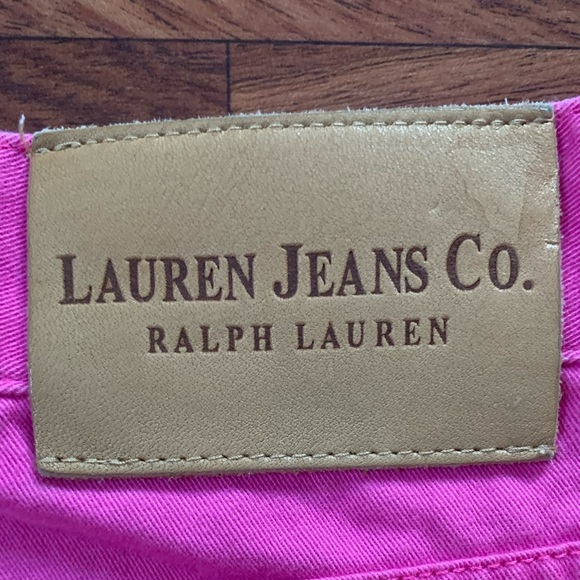 Lauren Jean Company Ralph Lauren Pink Capri Pants High Rise Cotton Women 12 - Picture 5 of 5